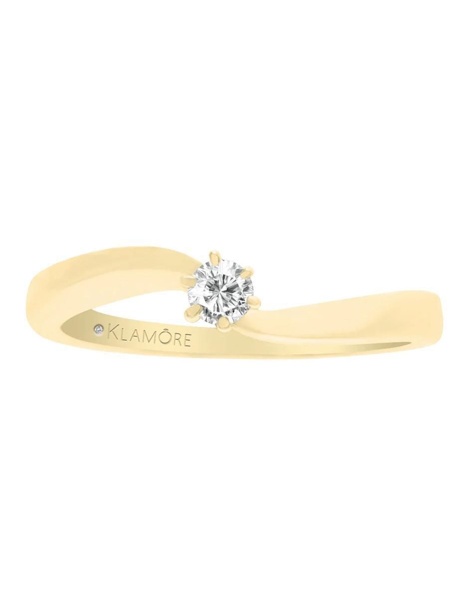 Anillo de compromiso 14 k Calid diamante