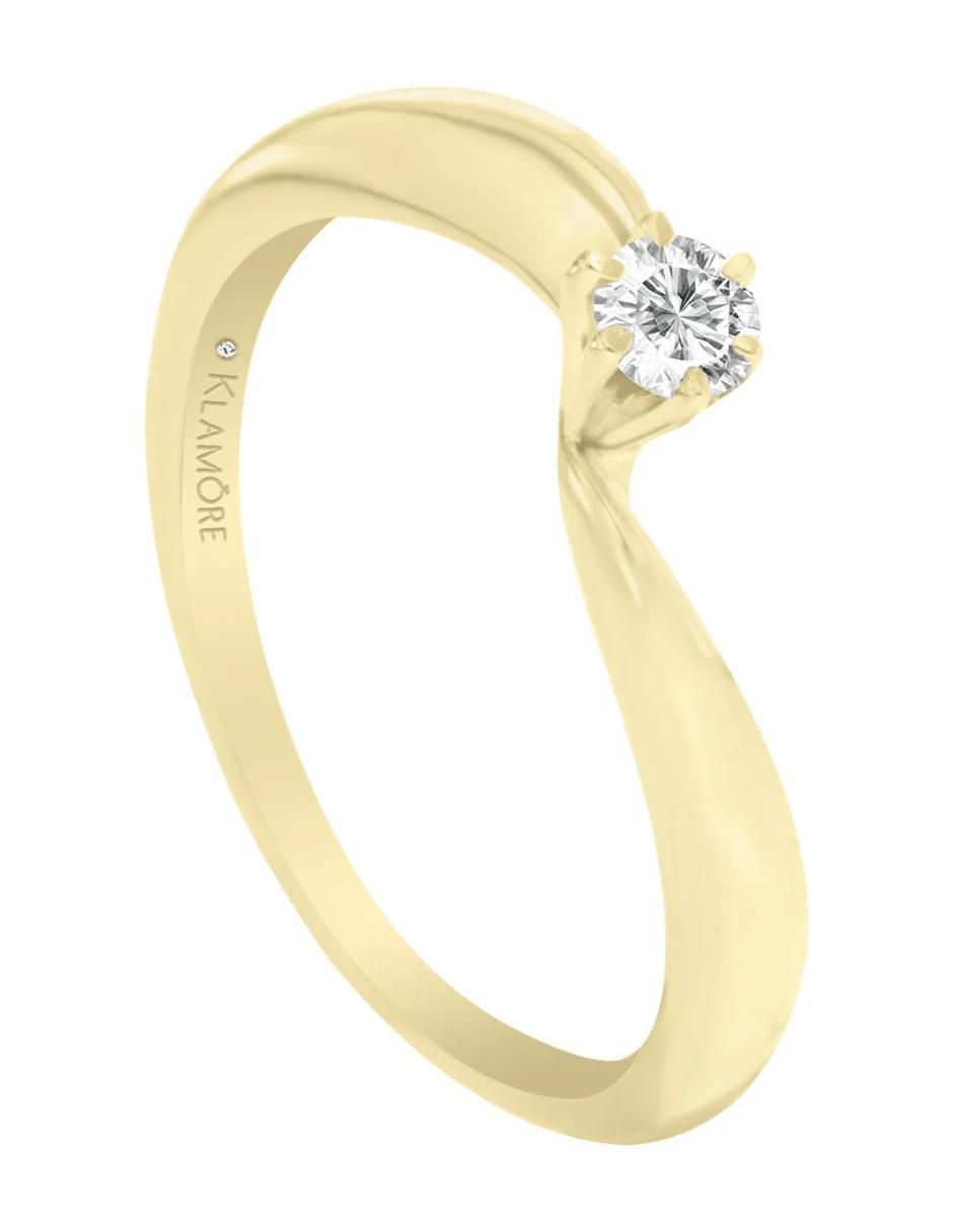 Anillo de compromiso 14 k Calid diamante 3