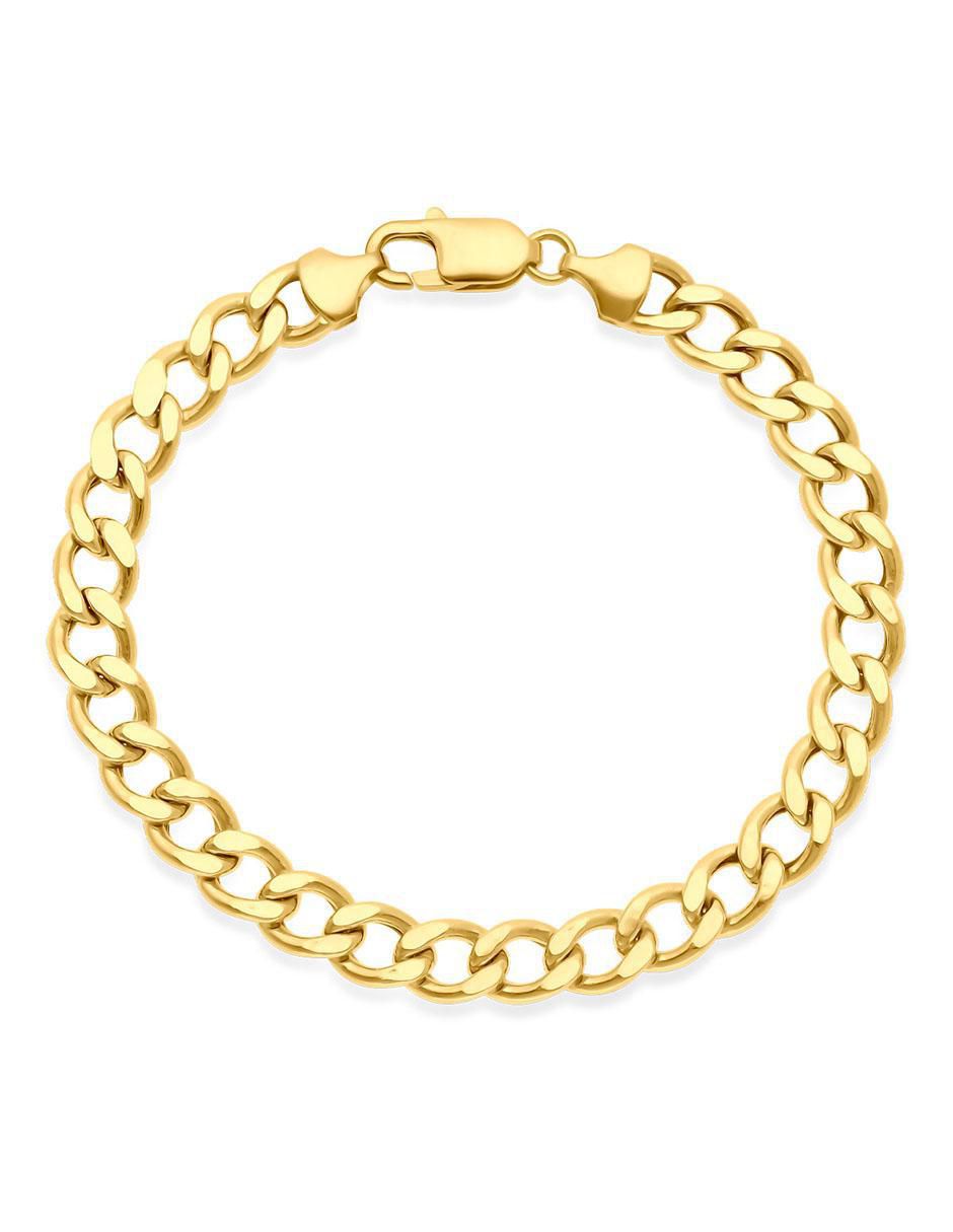 Pulsera de oro amarillo 14 K acabado brillante Pulsera de oro amarillo 14 K acabado brillante