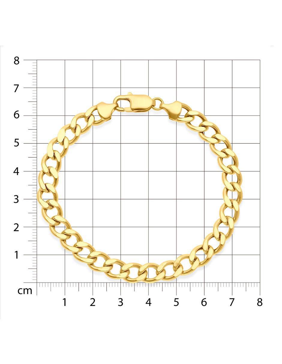 Pulsera de oro amarillo 14 K acabado brillante 4