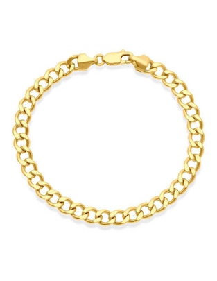 Pulsera de oro amarillo 14 K acabado brillante Pulsera de oro amarillo 14 K acabado brillante