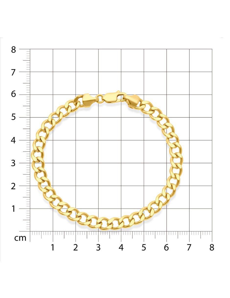 Pulsera de oro amarillo 14 K acabado brillante 4