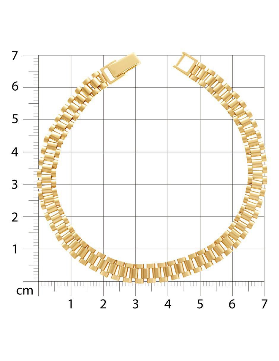 Pulsera de oro amarillo 14 K acabado brillante 4