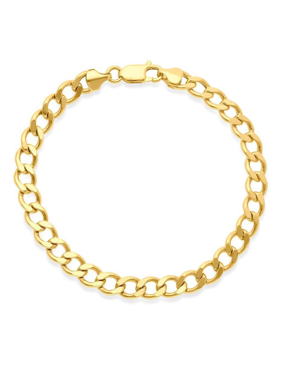 Pulsera de oro amarillo 14 K acabado pulido Pulsera de oro amarillo 14 K acabado pulido