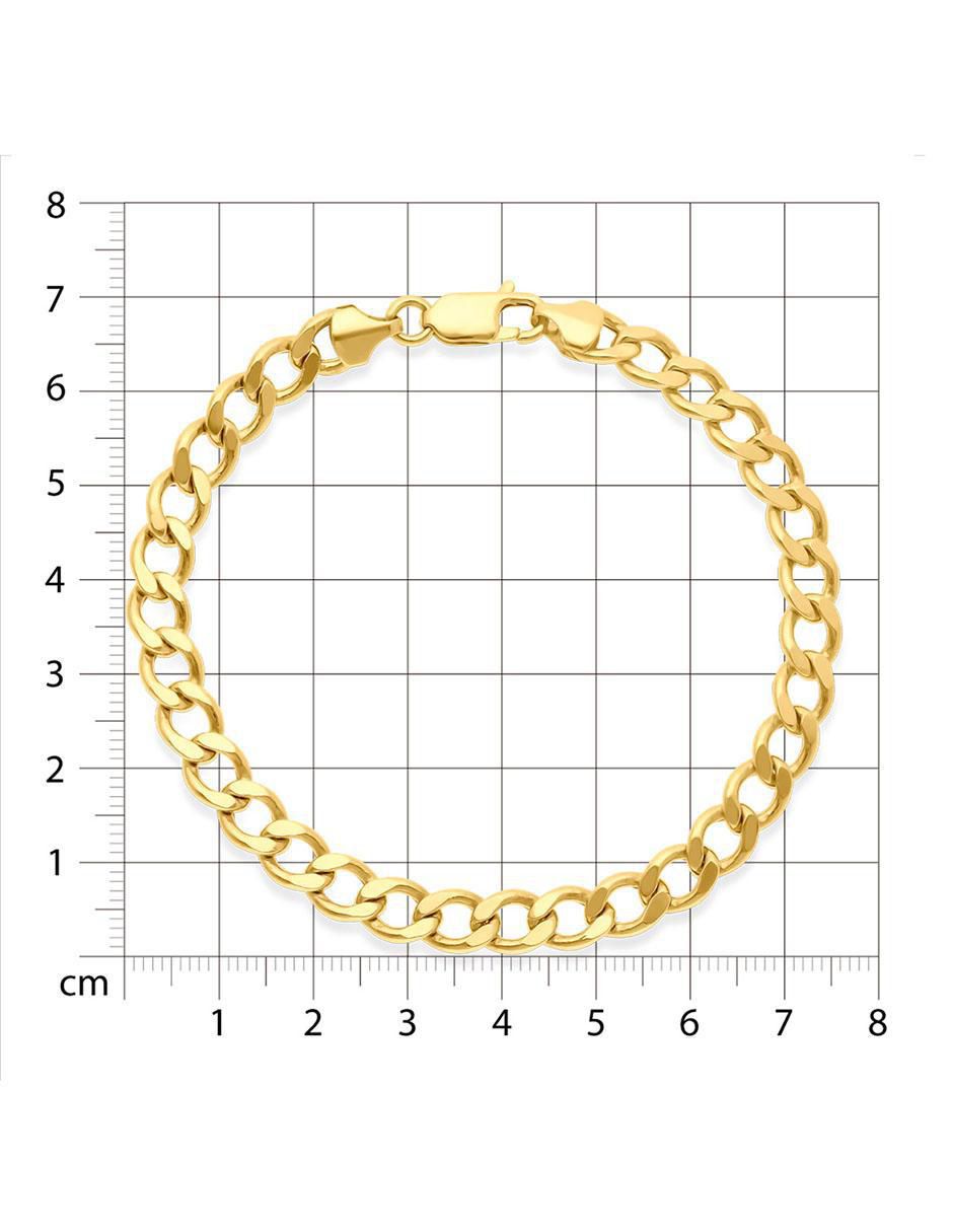 Pulsera de oro amarillo 14 K acabado pulido 4