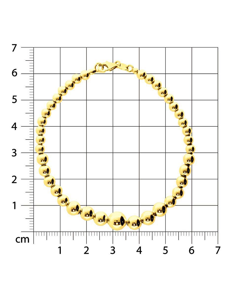 Pulsera de oro amarillo 14 k con acabado brillante 4