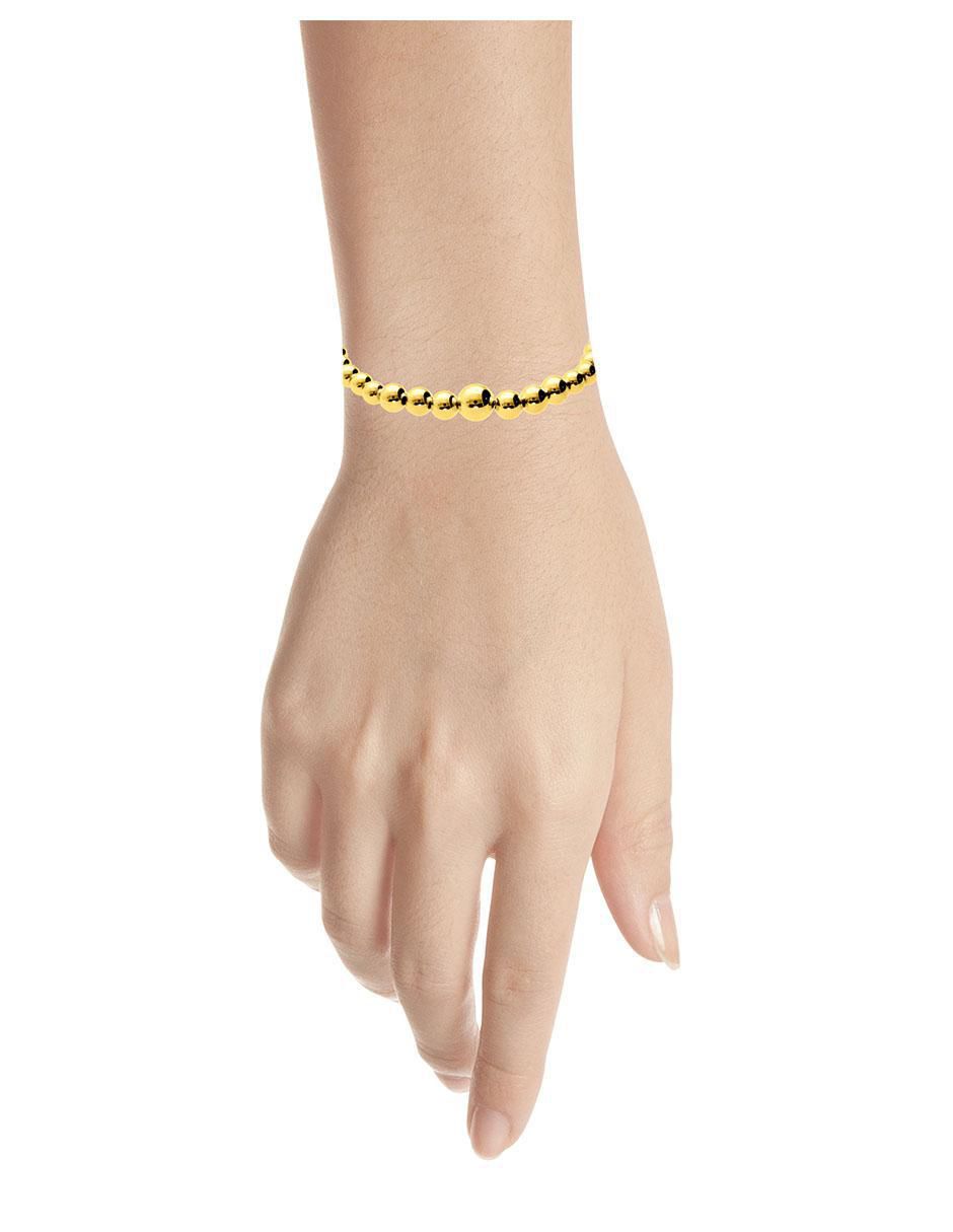 Pulsera de oro amarillo 14 k con acabado brillante 2