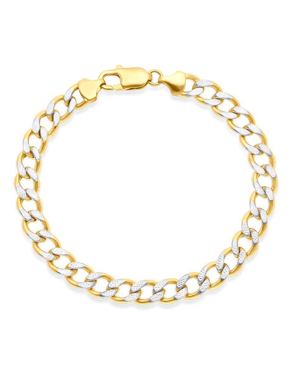 Pulsera de oro amarillo 14 K acabado pulido