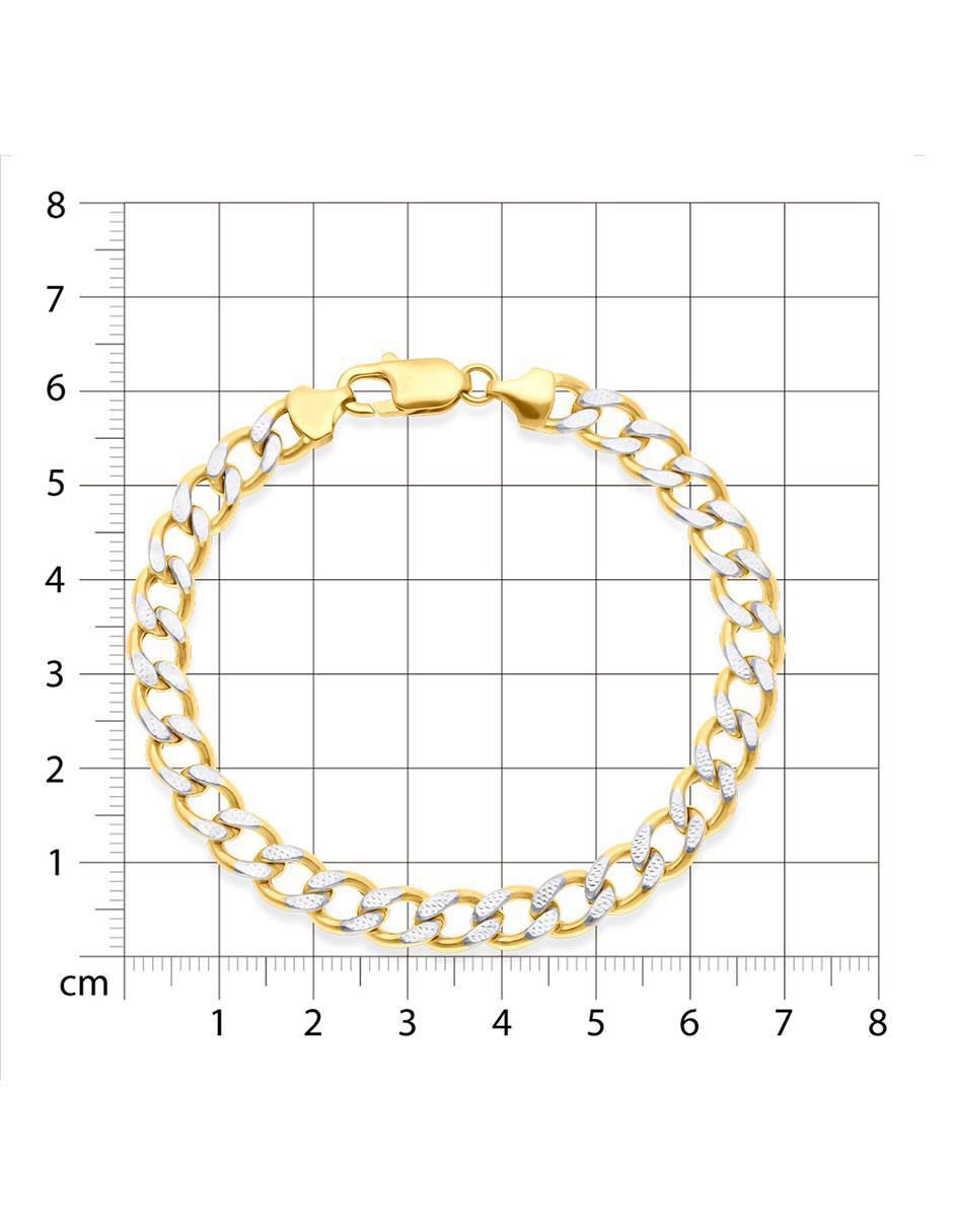 Pulsera de oro amarillo 14 K acabado pulido 4