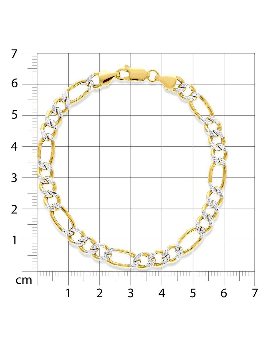 Pulsera de oro 14 K acabado brillante 4