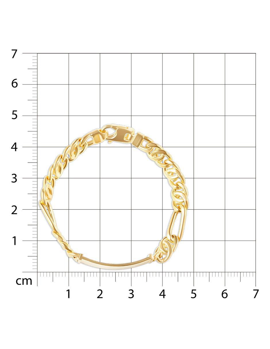 Esclava de oro 14 k con acabado brillante