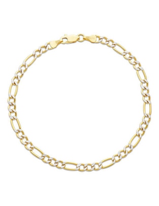 Pulsera de oro 14 K con acabado liso