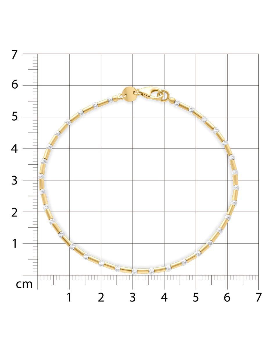 Pulsera de oro 14 K con acabado brillante 4