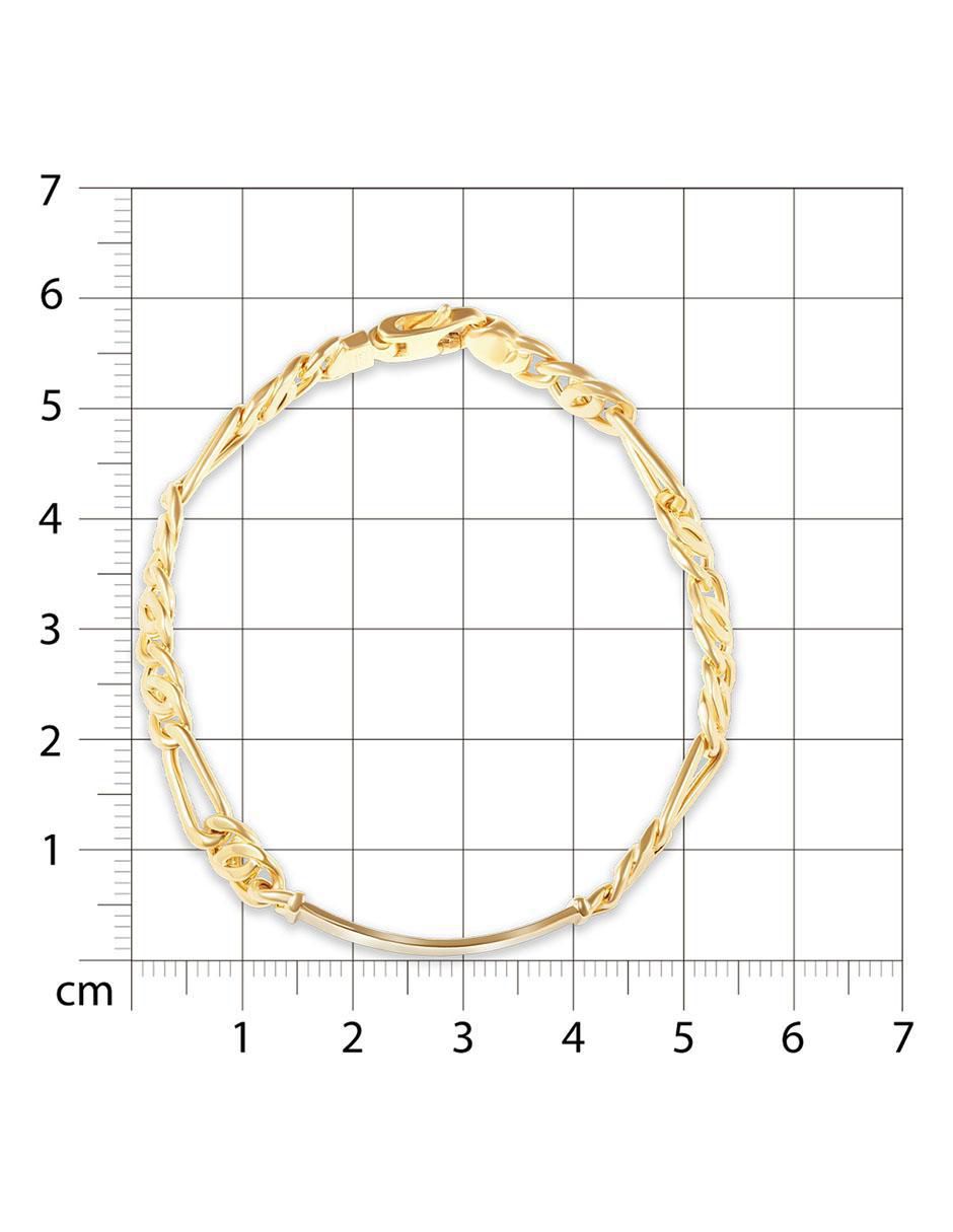 Esclava de oro 14 k con acabado brillante