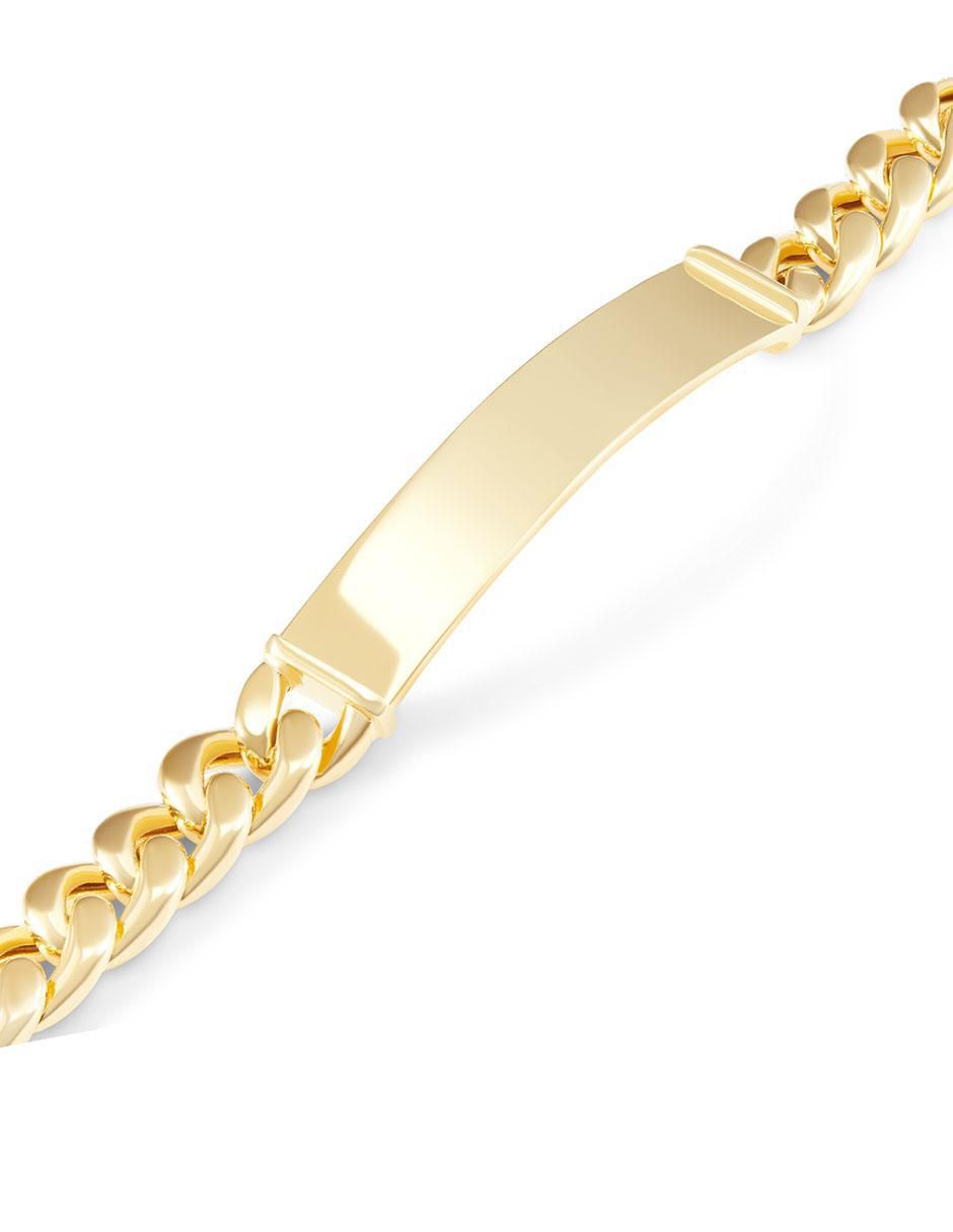Esclava de oro 14 k con acabado pulido