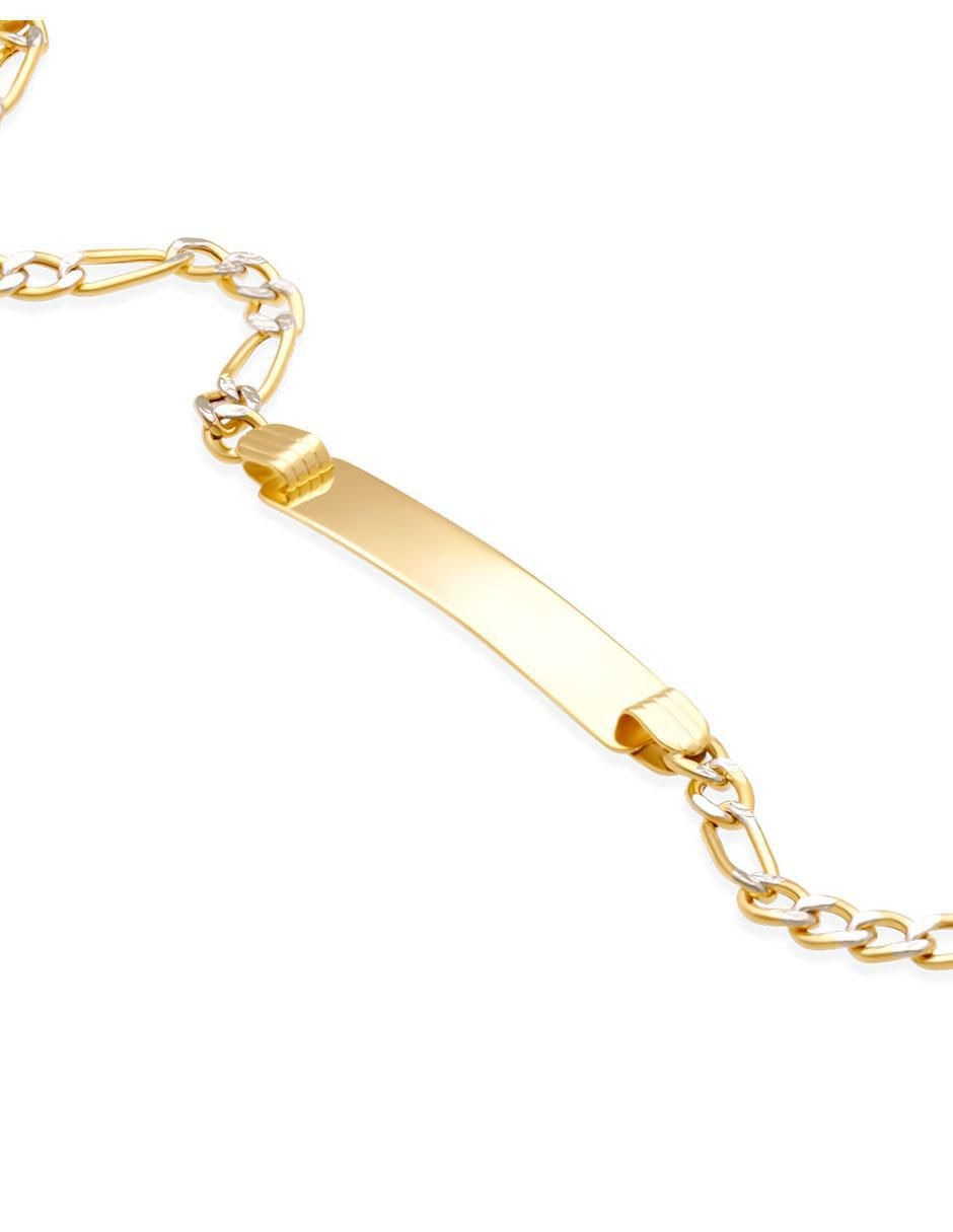 Esclava de oro 14 k con acabado brillante