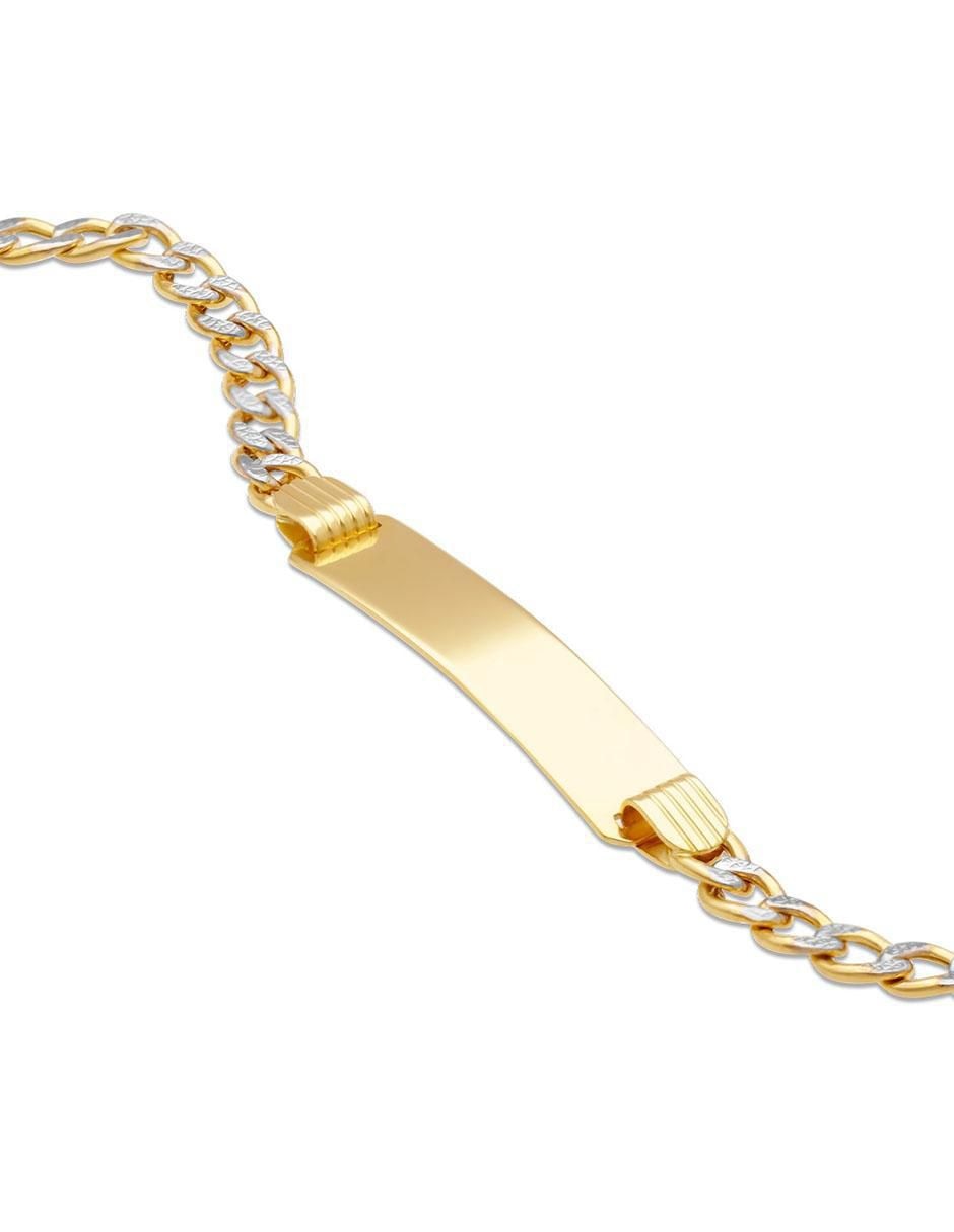 Esclava de oro 14 K con acabado pulido 3