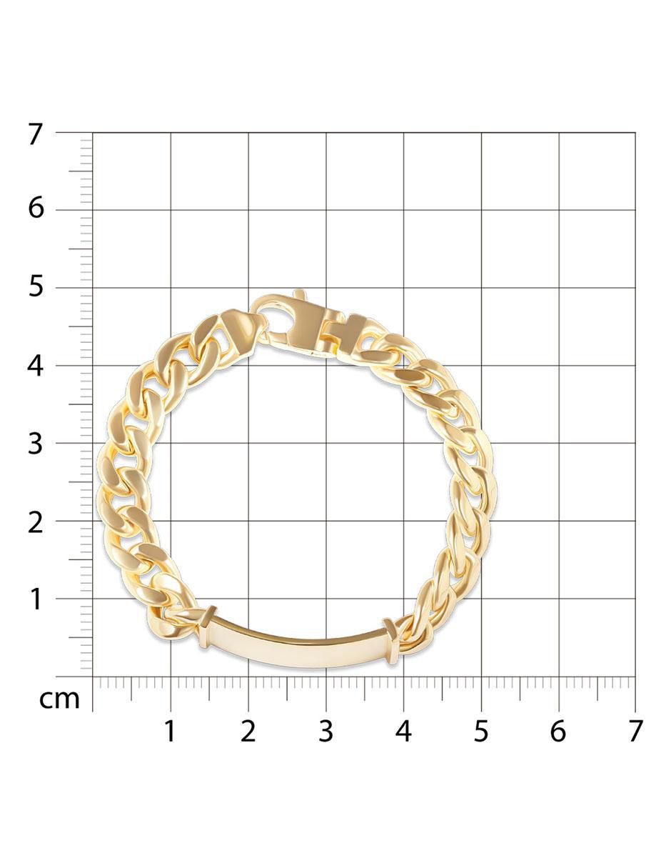 Esclava de oro 14 K acabado pulido 4