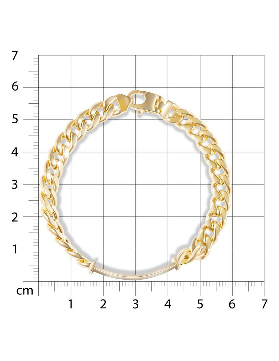 Esclava de oro 14 K acabado brillante 4