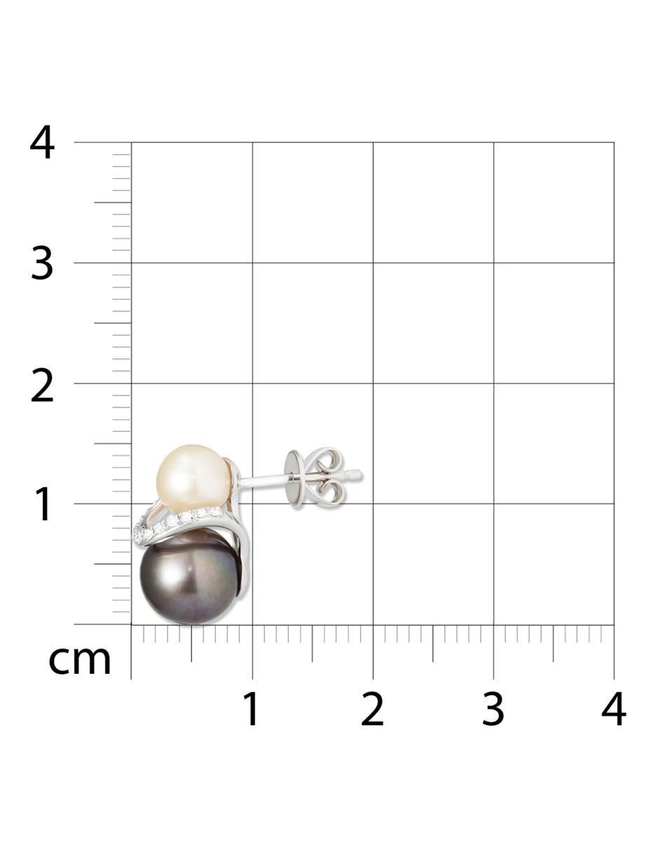 Aretes de esfera de oro 14 K con acabado brillante diamante 4