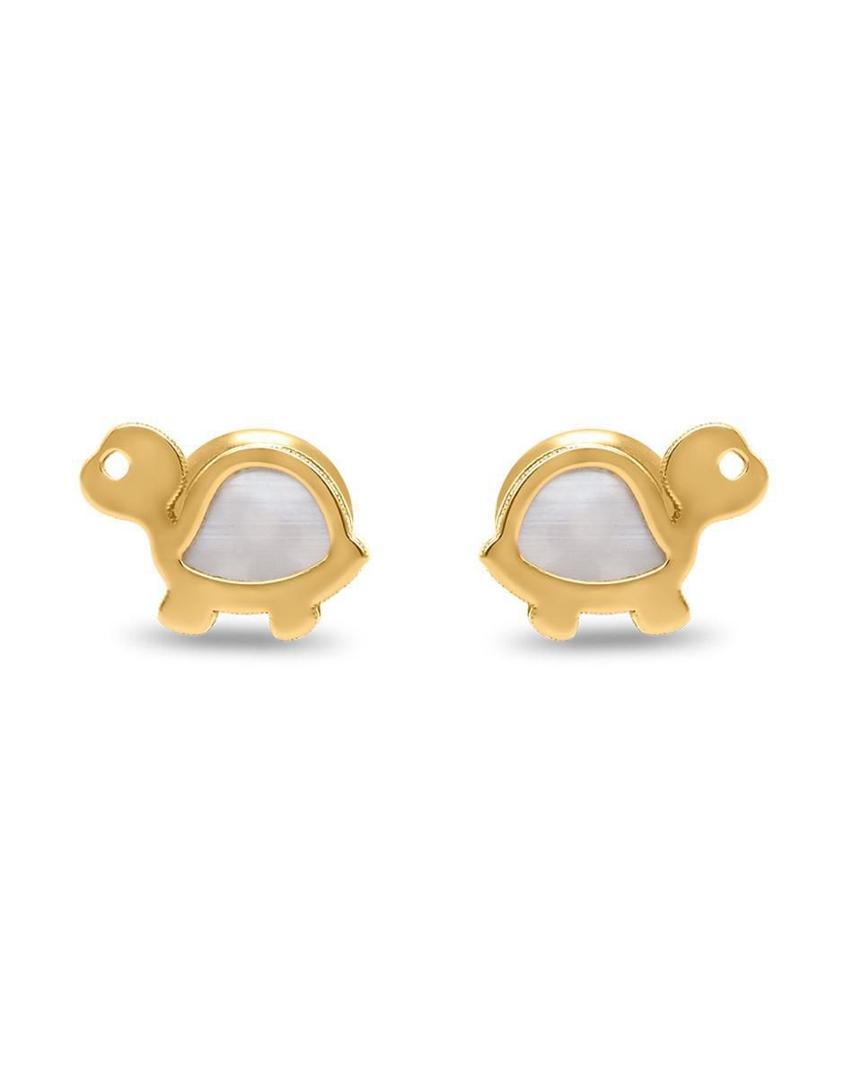 Broqueles de tortuga de oro 14 K Broqueles de tortuga de oro 14 K