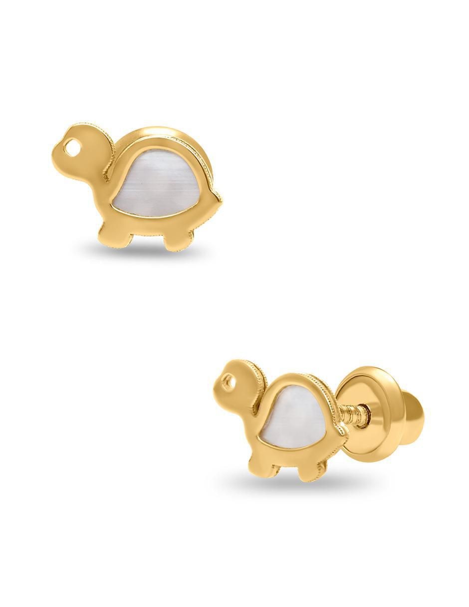 Broqueles de tortuga de oro 14 K 2