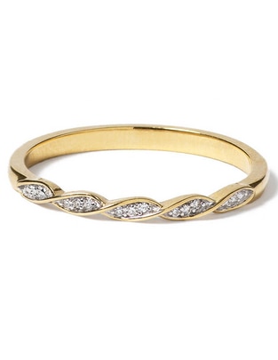 Anillo Jayda 14 k de oro diamante pavé