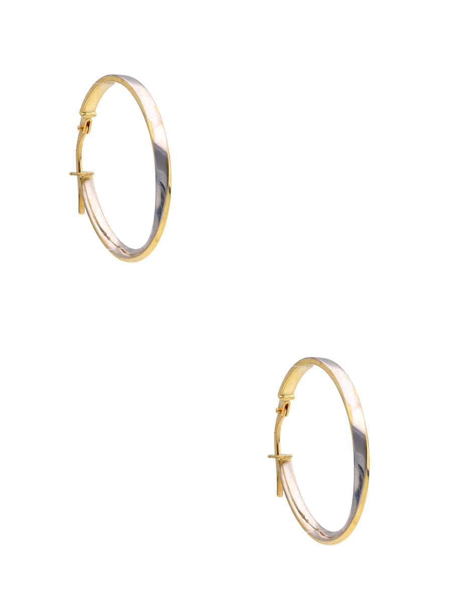 Aros Del Pia de oro 14 K con acabado brillante