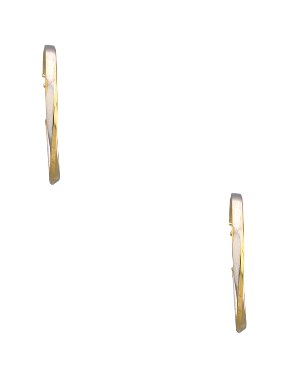 Aros Del Pia de oro 14 K con acabado brillante