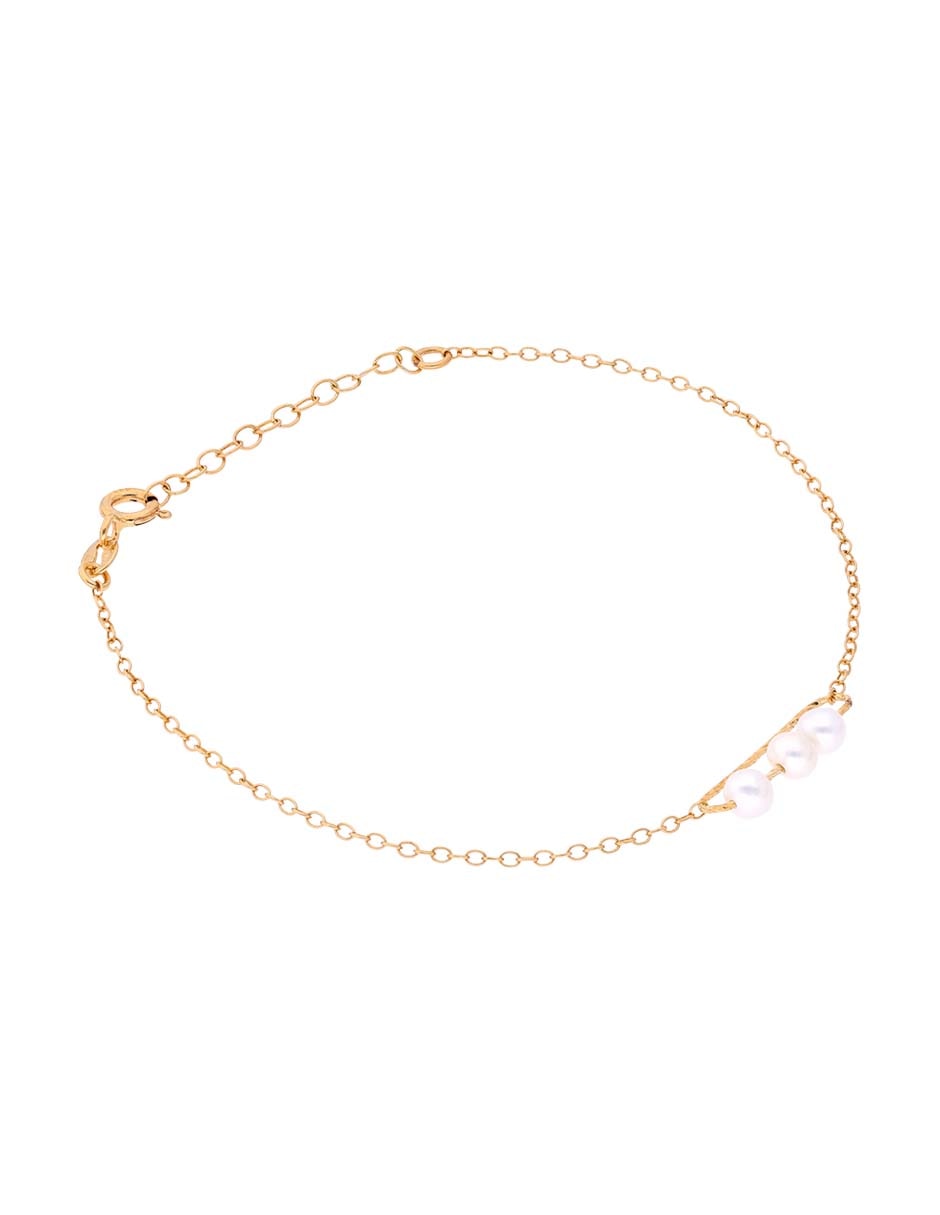 Brazalete Lusso de oro amarillo 14 k con acabado brillante