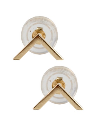 Broqueles de oro 14 K con acabado pulido