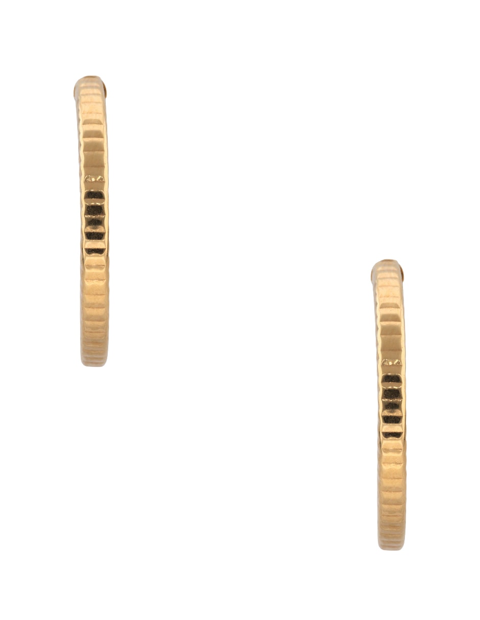 Arracadas Lusso de oro 14 K con acabado brillante