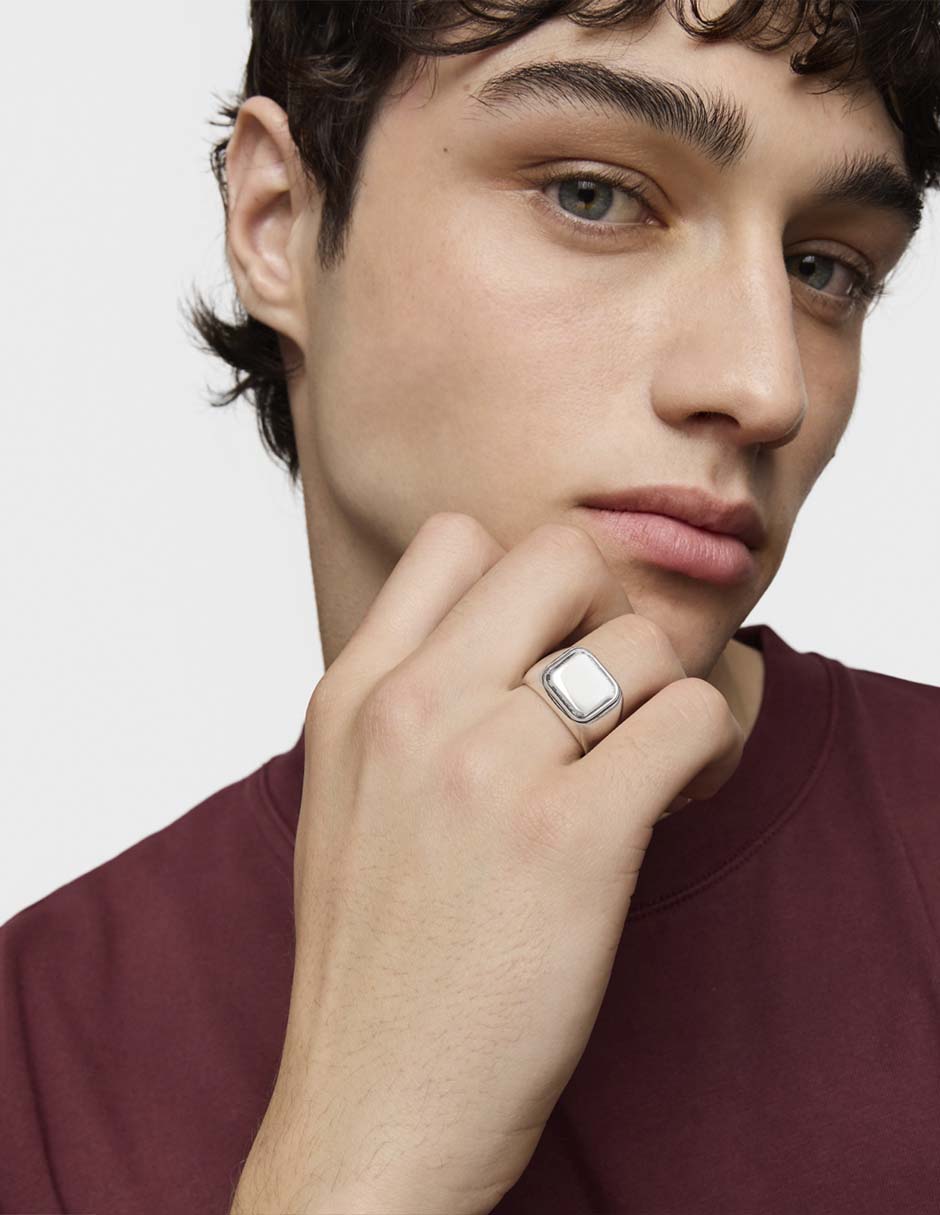 Anillo Man P 925 de plata brillante