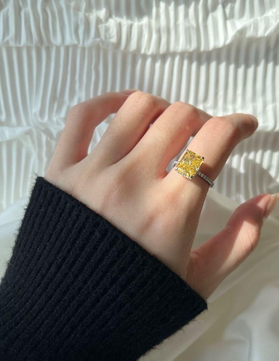 Anillo de compromiso de plata P 925 Lili 4