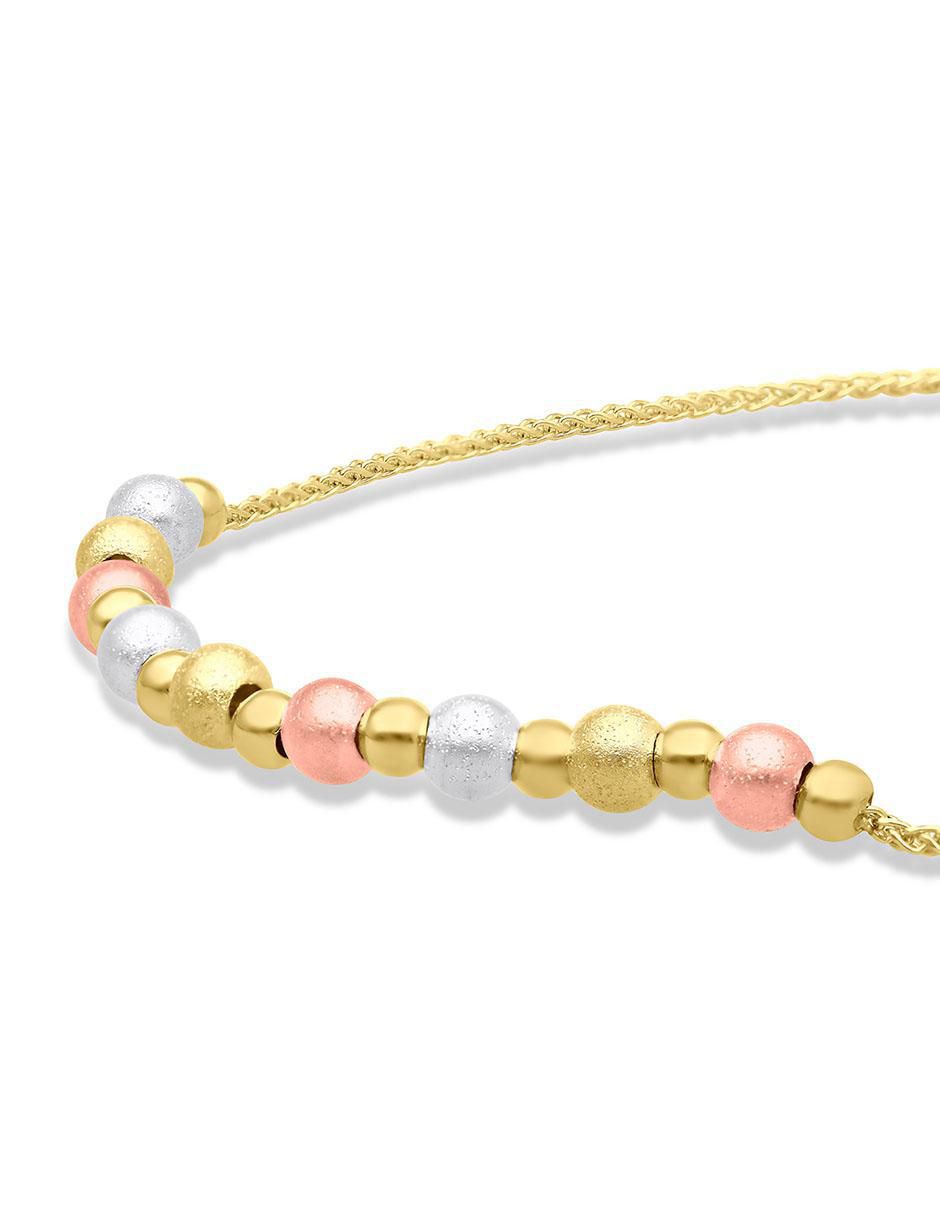 Pulsera de oro 14 K acabado brillante 2