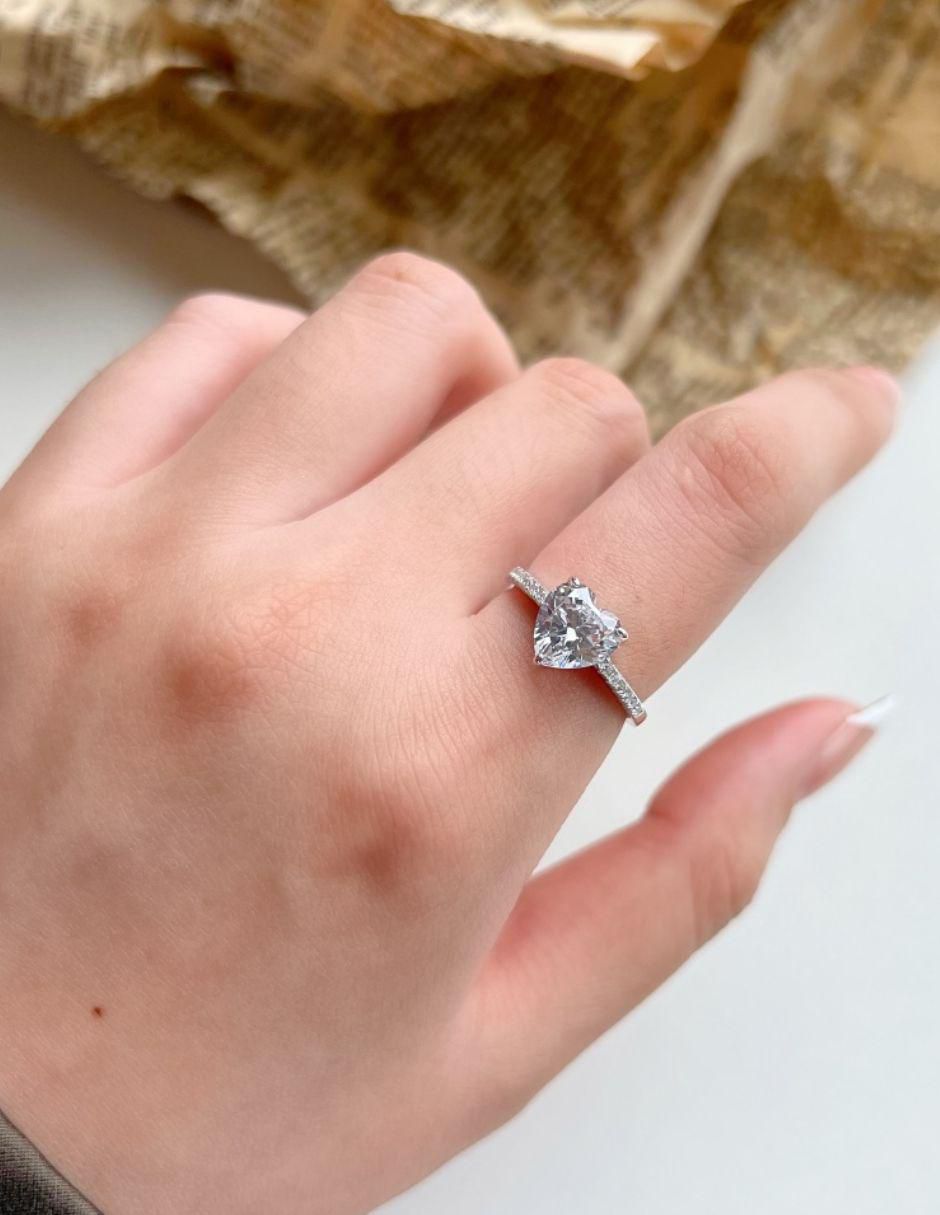 Anillo de compromiso de plata P 925 Shhhh 3