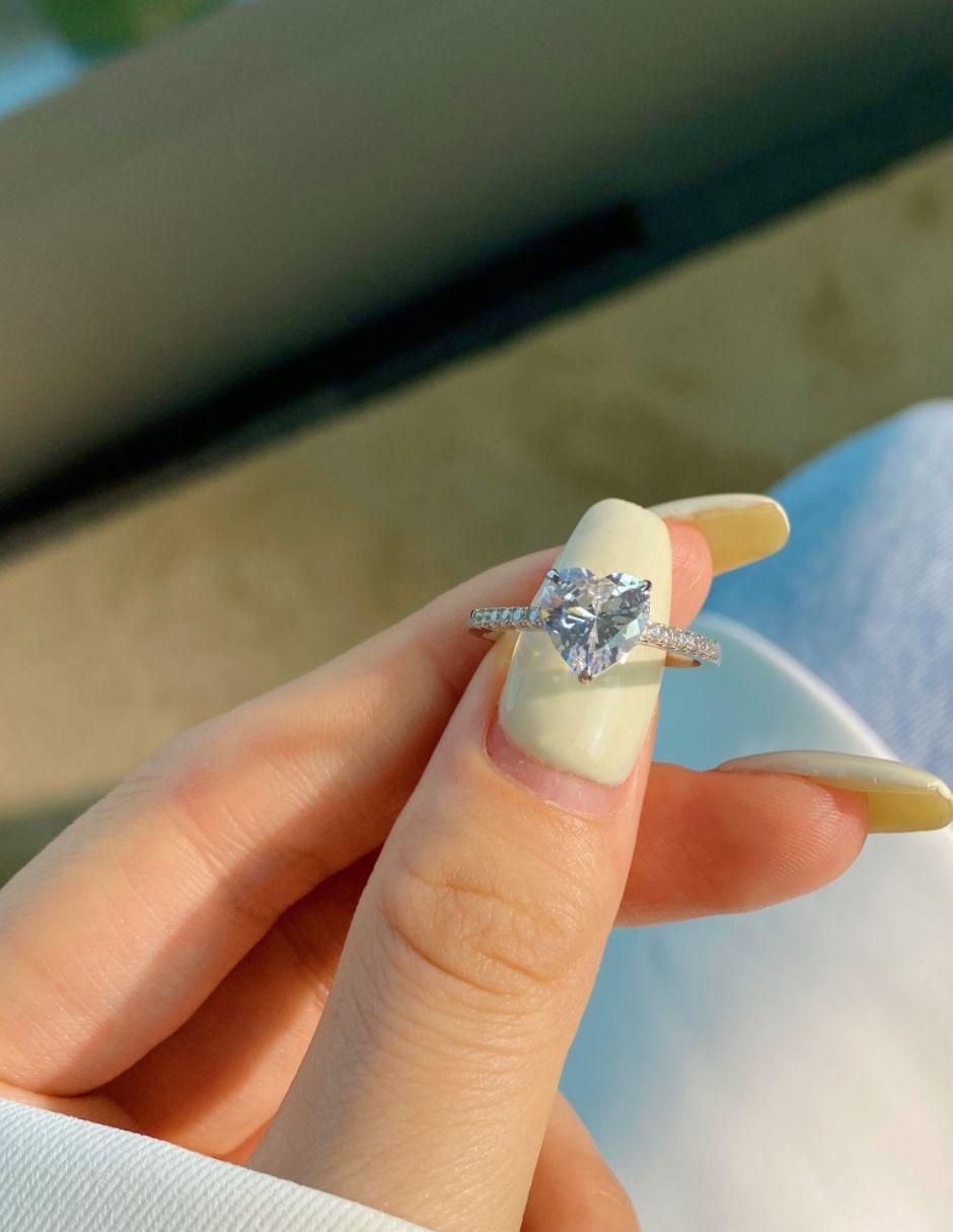 Anillo de compromiso de plata P 925 Shhhh 2