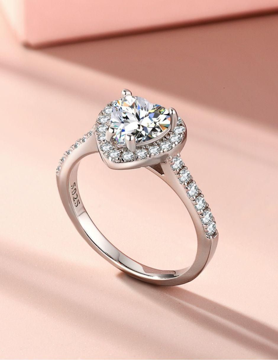 Anillo de compromiso de plata P 925 Eterno 4
