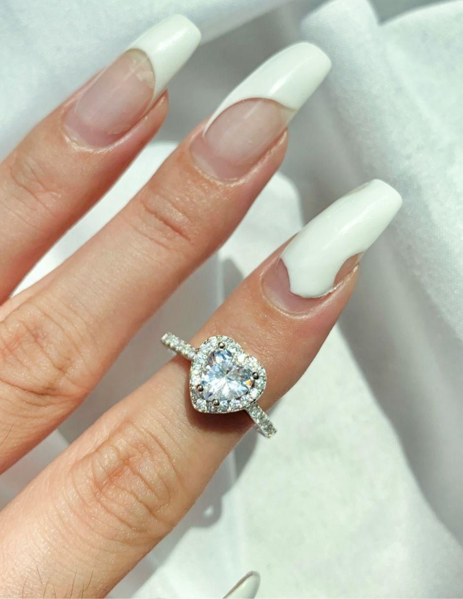 Anillo de compromiso de plata P 925 Eterno 7