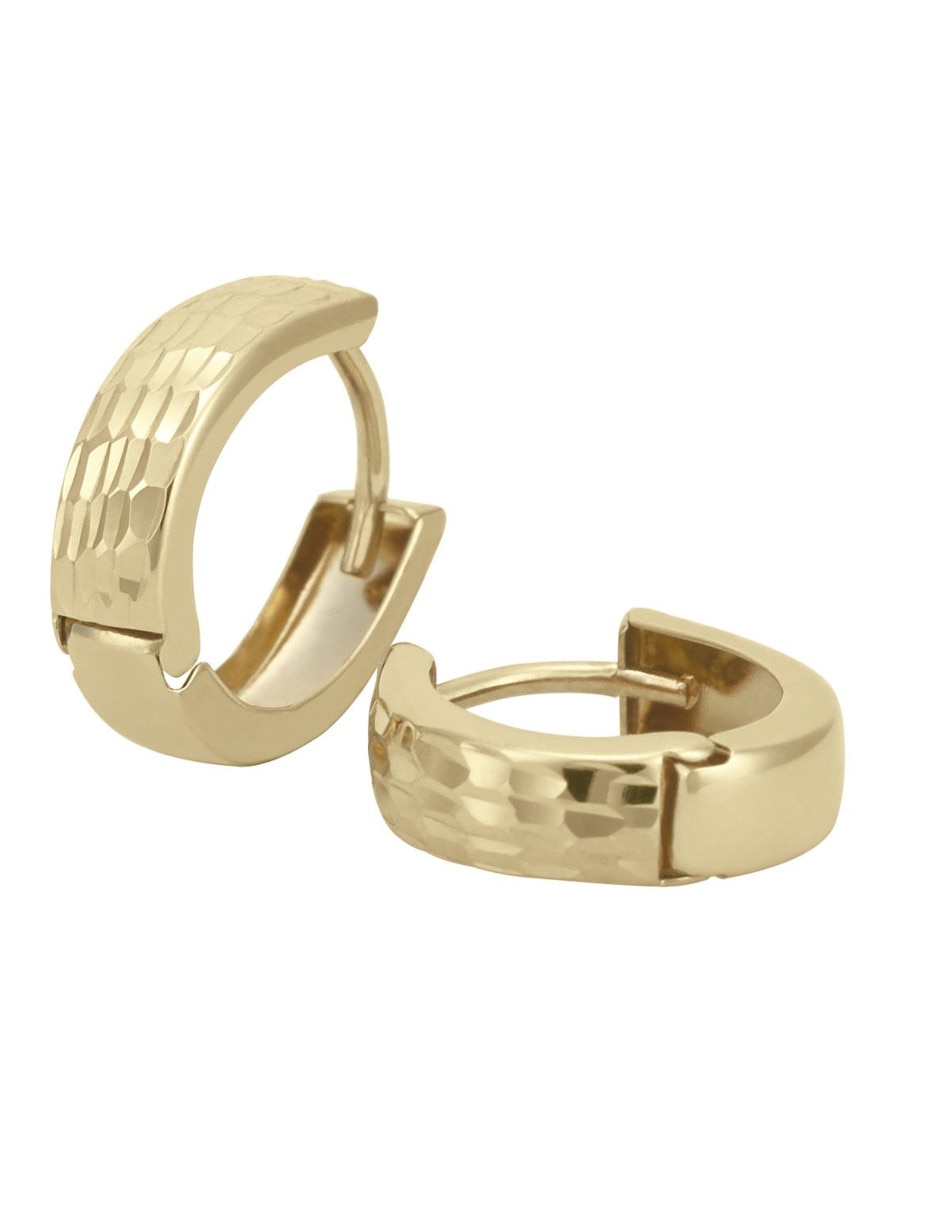 Aretes redondos de oro 14 K 2