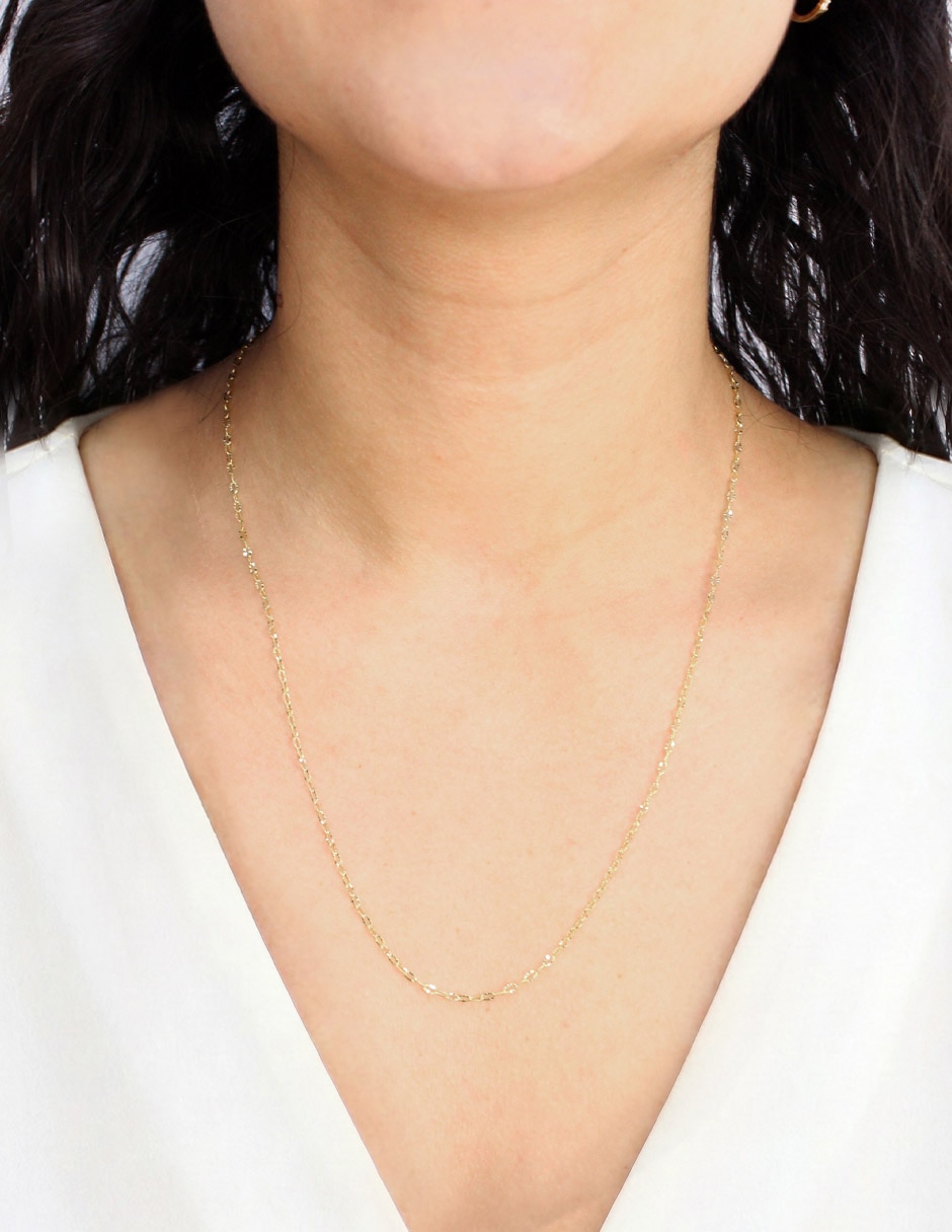 Collar eslabones de oro amarillo 14 K 4
