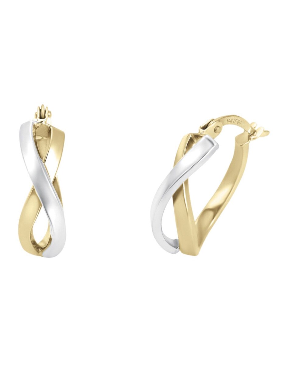Arracadas de oro 14 K con acabado brillante 1
