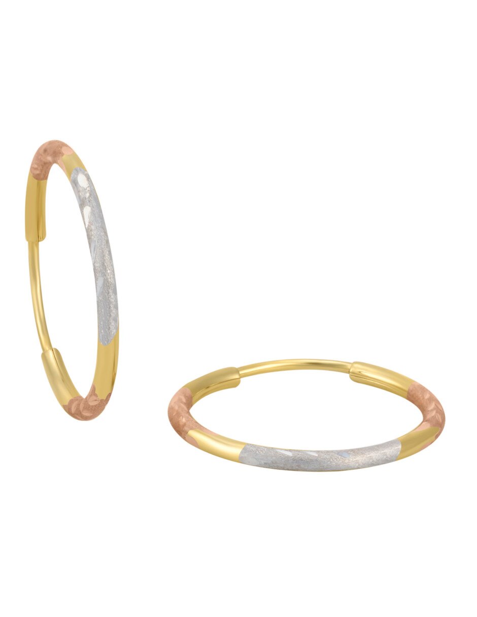 Arracadas de flor de oro florentino 14 K Arracadas de flor de oro florentino 14 K