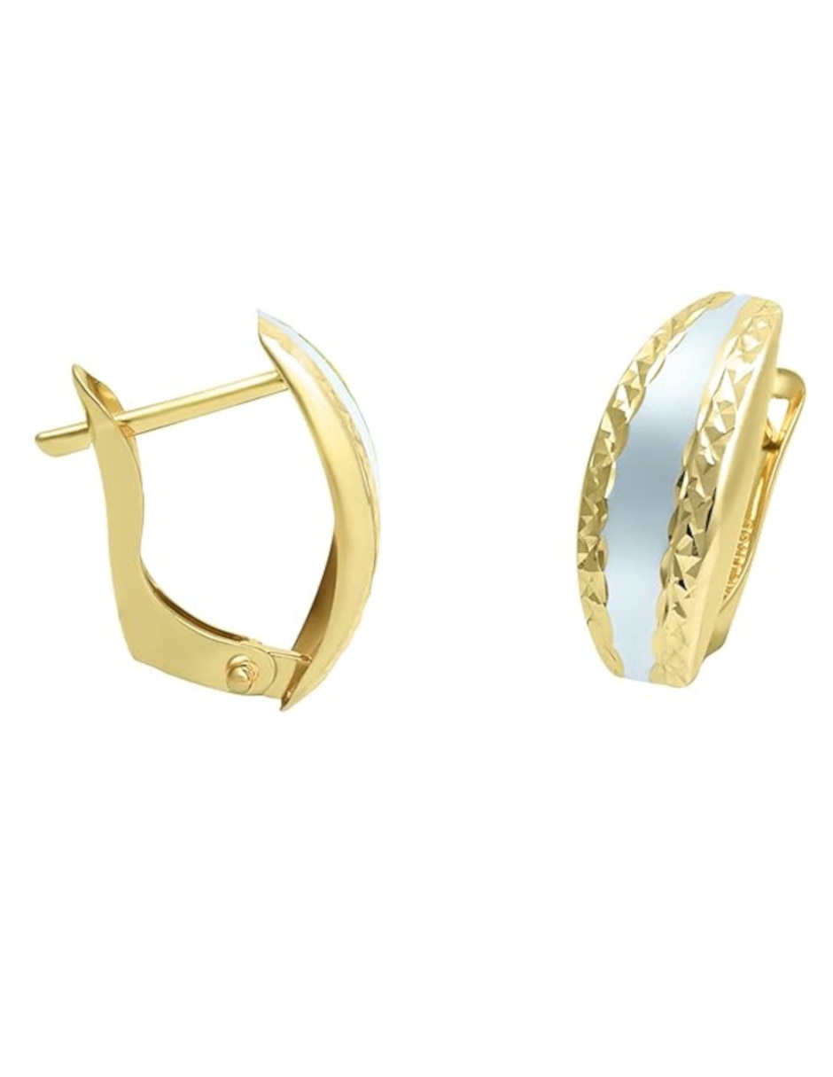 Aretes de oro 14 K con acabado