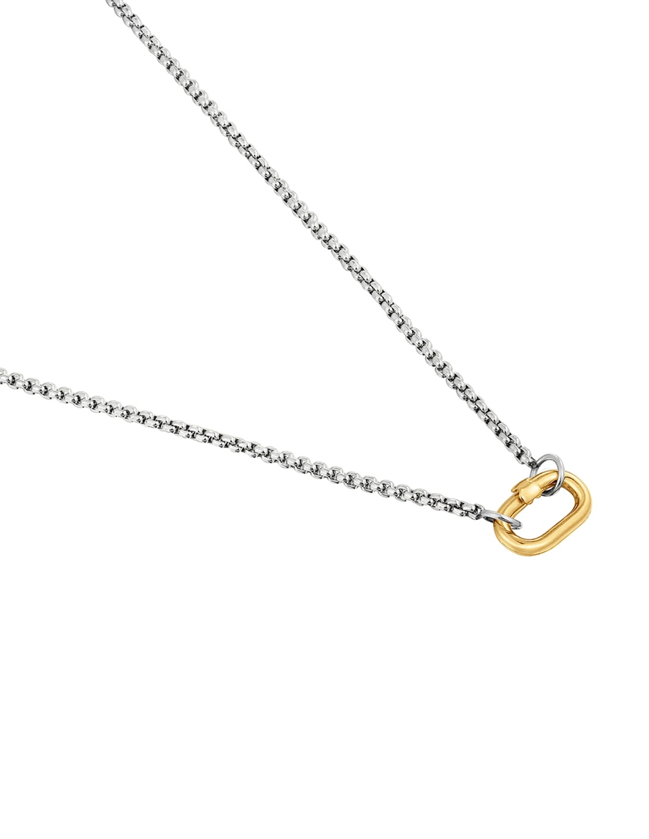Collar de ovalado Hold de oro 18 K 5