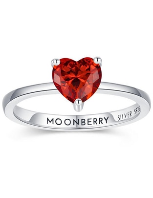 Anillo de corazón P 925 de plata zirconia cúbica brillante Anillo de corazón P 925 de plata zirconia cúbica brillante