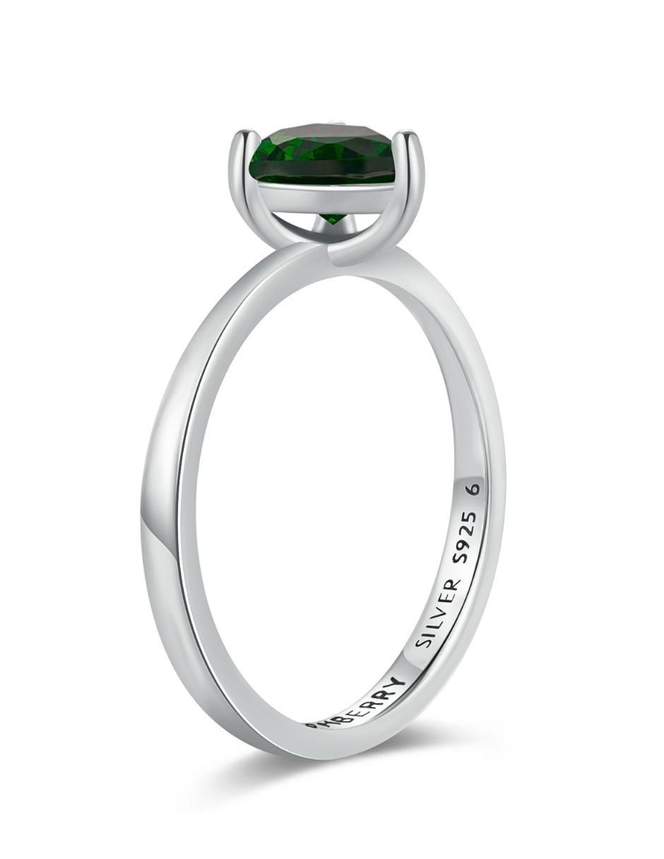Anillo de corazón P 925 de plata zirconia cúbica brillante