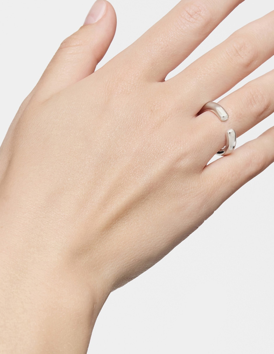 Anillo redondo Line P 925 de plata brillante 7
