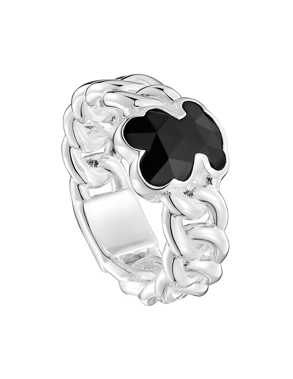 Anillo de oso Icon Color P 925 de plata ónix brillante 5