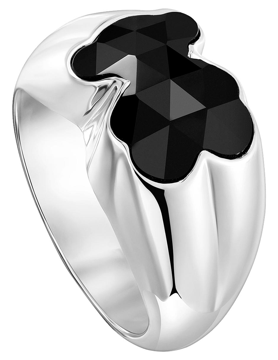 Anillo de oso Icon Color P 925 de plata ónix brillante 5